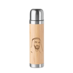 Bamboo Flask with Sheikh Zayed Photo TZ-TM-012