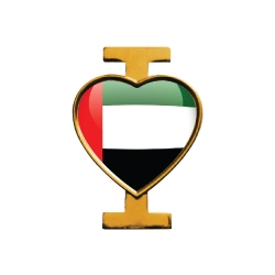 I Love UAE Flag Pin Badges TZ-2082