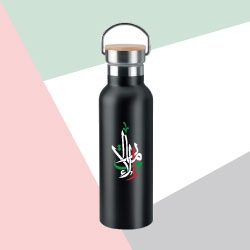 Stainless Steel & Bamboo Flask TM-013