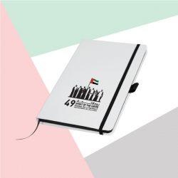 UAE White Cover A5 Size PU Notebook TZ-MB-05-WW