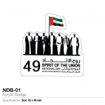 Acrylic Spirit of the Union Badges NDB-01