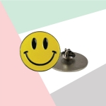 Smiley Metal Badges with Back Side Pin TZ-2114