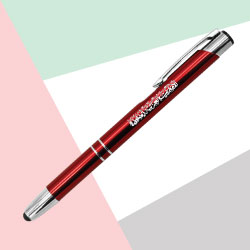 Aluminum Red Pen with Stylus Touchscreen TZ-PN45-R