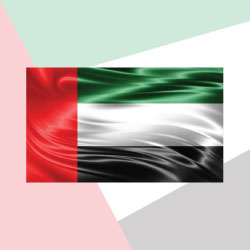 UAE Flag Satin Material TZ-UAE-F-B