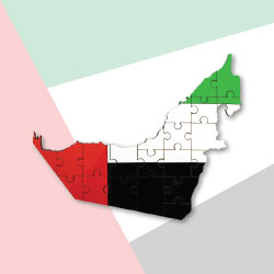 UAE Map Hardboard Puzzle TZ-PP-UAE
