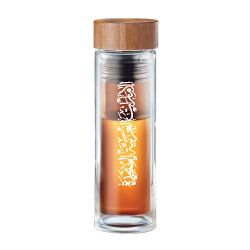 UAE National Day Glass and Bamboo Flask TZ-TM-014